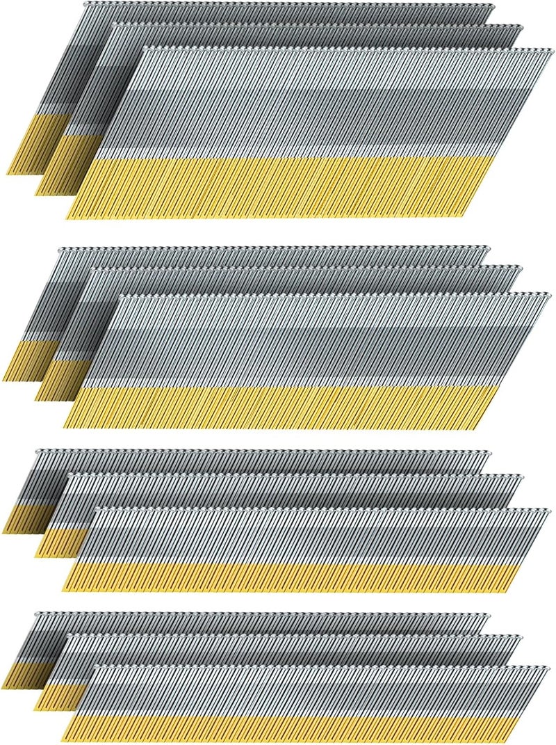 SITLDY 15 Gauge DA Angled Finish Nails, 34-Degree, 2000-Pack (2-1/2", 2", 1-1/2“, 1-1/4" 500 Per Sizes), Galvanized Assorted Size Project Pack, for Pneumatic, Electric Angled Finish Nailer - Image 1